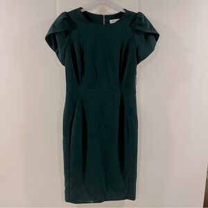 NWT Emerald Green Calvin Klein Midi Dress - holiday and work!